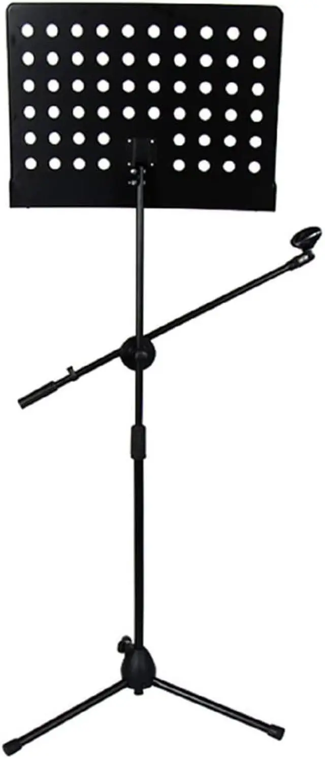 Main image of 5 Core Sheet Music Stand With Mic Stand Holder - 3 IN 1 Professional Portable Music Stand with Folding Tray;  Detachable Microphone Stand Dual-Use for Sheet Music & Projector Stand MUS MH