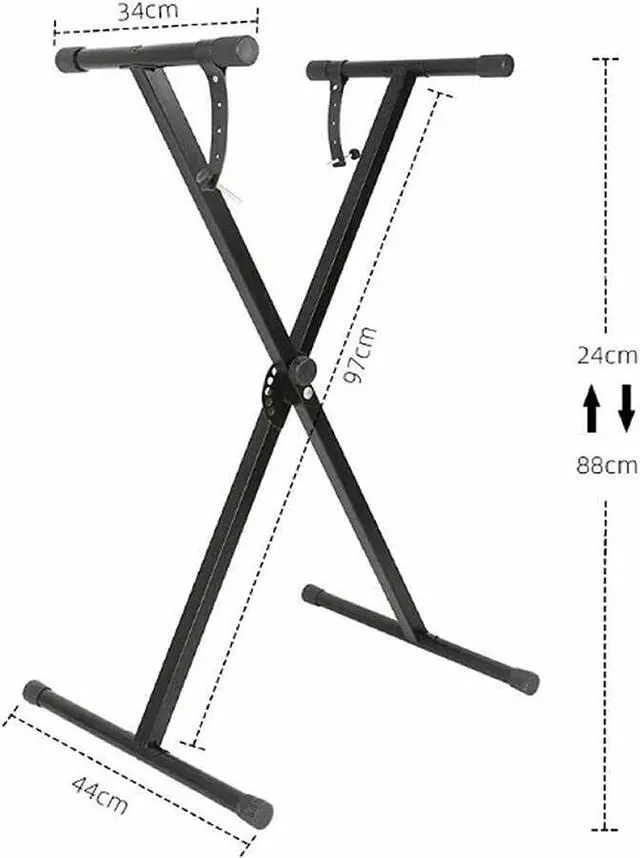 Alt view image 2 of 7 - Keyboard Stand Extension Adapter X-Style Keyboard Stand With 2 tier 5Core KS 2T