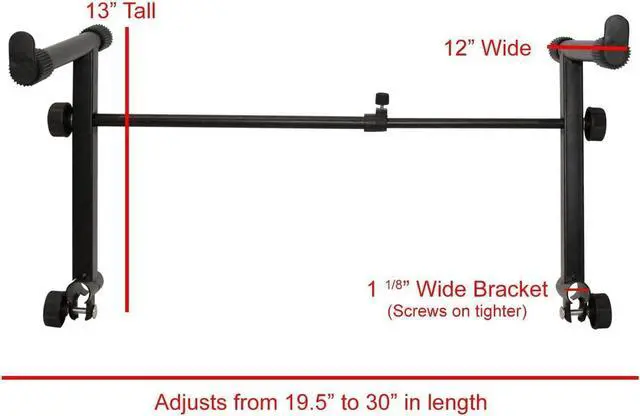 Alt view image 3 of 7 - Keyboard Stand Extension Adapter X-Style Keyboard Stand With 2 tier 5Core KS 2T