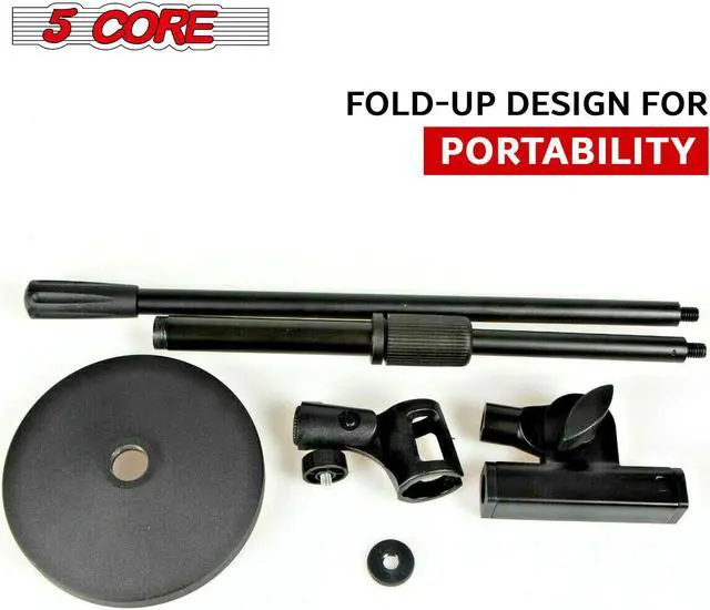 Alt view image 5 of 7 - 5Core Adjustable Desk Microphone Stand Boom Arm w/ NonSlip Mic Clip Twist Clutch MSSB