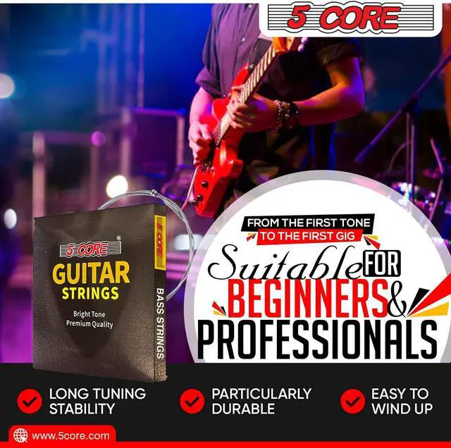 Alt view image 5 of 7 - 5 Core Electric Guitar Strings;  Pure Nickel Guitar Strings .010-.048 Guitar Strings Electric String in 1 set GS EL BSS 4PCS