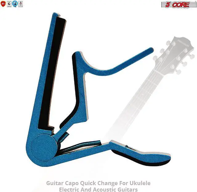 Alt view image 2 of 7 - 5 Core Guitar Capo Acoustic Clip Guitar String Instrument Clamp Fret Electric Guitar Accessories Kapo Guitar Neck CAPO BLUE