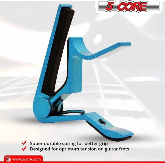 Alt view image 3 of 7 - 5 Core Guitar Capo Acoustic Clip Guitar String Instrument Clamp Fret Electric Guitar Accessories Kapo Guitar Neck CAPO BLUE