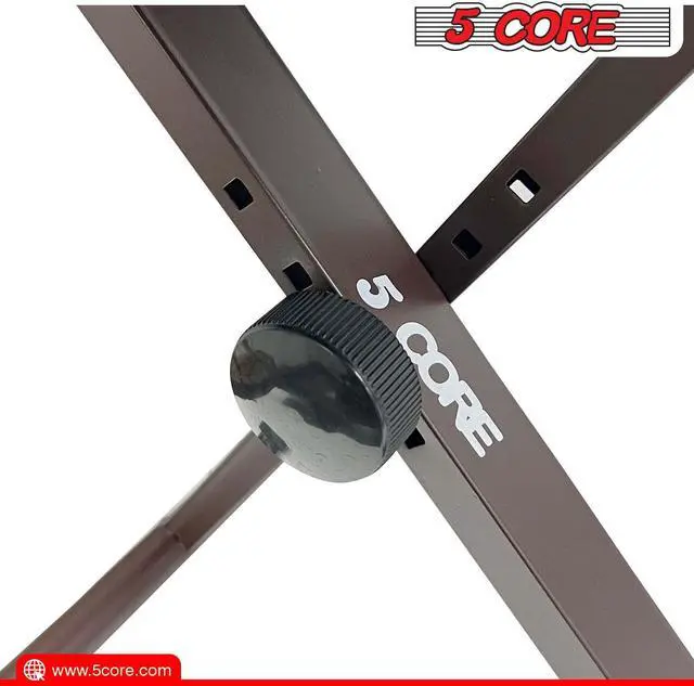 Alt view image 6 of 7 - 5Core Portable Piano Keyboard Music X-Style Adjustable Padded Stool Chair Seat Bench Brown KBB 02 BR