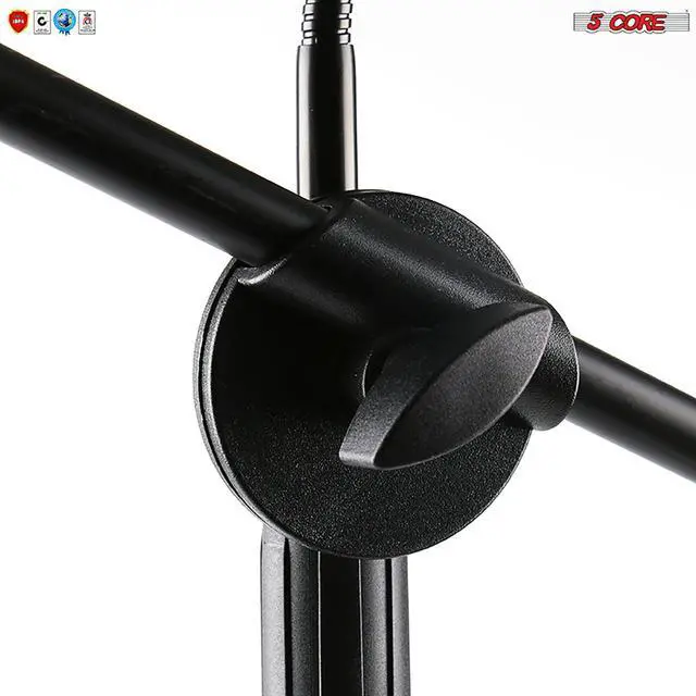 Alt view image 4 of 7 - 5 Core Mic Stand with Tablet and Phone Holder  Adjustable Gooseneck Microphone Stand;  Collapsible Tripod Boom Mic Stand With Mic Clip Holder & Phone Clamp for Singing;  Karaoke;  Studio;  Parties
