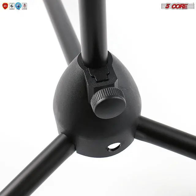 Alt view image 6 of 7 - 5 Core Mic Stand with Tablet and Phone Holder  Adjustable Gooseneck Microphone Stand;  Collapsible Tripod Boom Mic Stand With Mic Clip Holder & Phone Clamp for Singing;  Karaoke;  Studio;  Parties