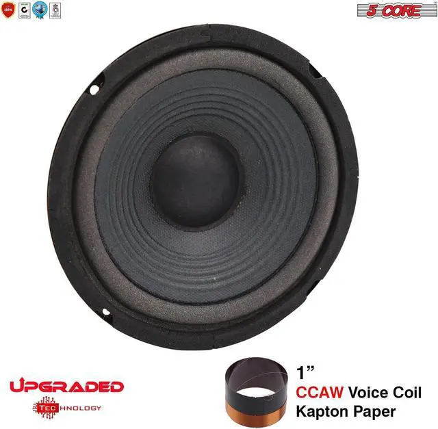 Alt view image 6 of 7 - 6.5 inch Car Subwoofer Replacement DJ Speaker Sub Woofer Loudspeaker Wide Range Loud 5 Core WF 672