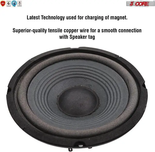 Alt view image 5 of 7 - 6.5 inch Car Subwoofer Replacement DJ Speaker Sub Woofer Loudspeaker Wide Range Loud 5 Core WF 672