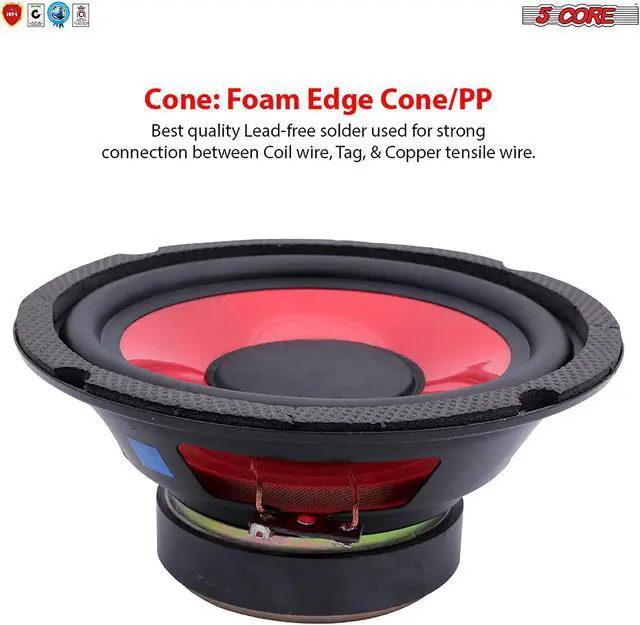 Alt view image 5 of 7 - 6.5 inch Subwoofer Replacement Car Speaker DJ Speaker Sub Woofer Loudspeaker Wide Range Loud 5 Core WF 690 PP