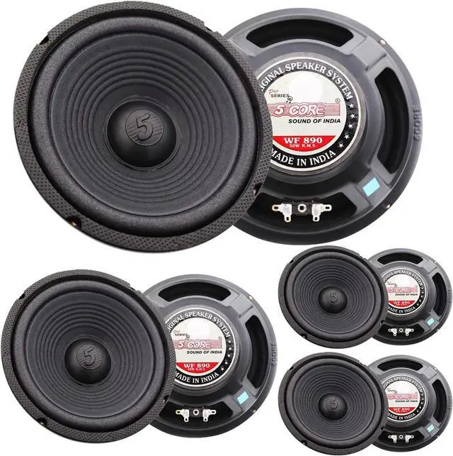 Main image of 8 inch Subwoofer Replacement DJ Speaker Sub Woofer Loudspeaker Wide Range Loud 5 Core WF 8"-890 Ratings (1 Piece)