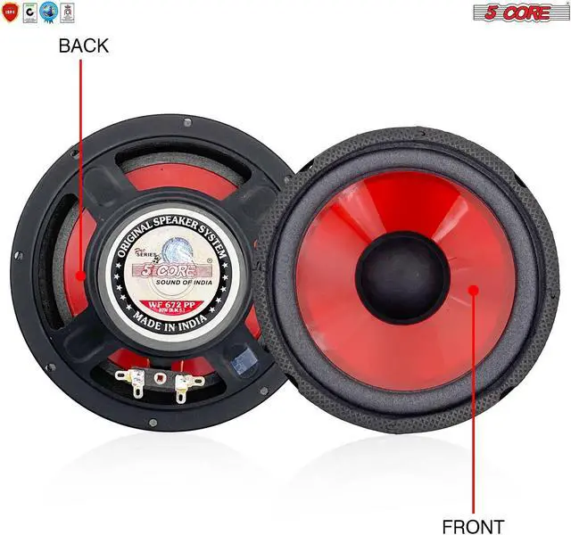 Alt view image 3 of 7 - Products 6 inch Subwoofer Replacement DJ Speaker Sub Woofer Loudspeaker Wide Range Loud 5 Core WF 672 PP