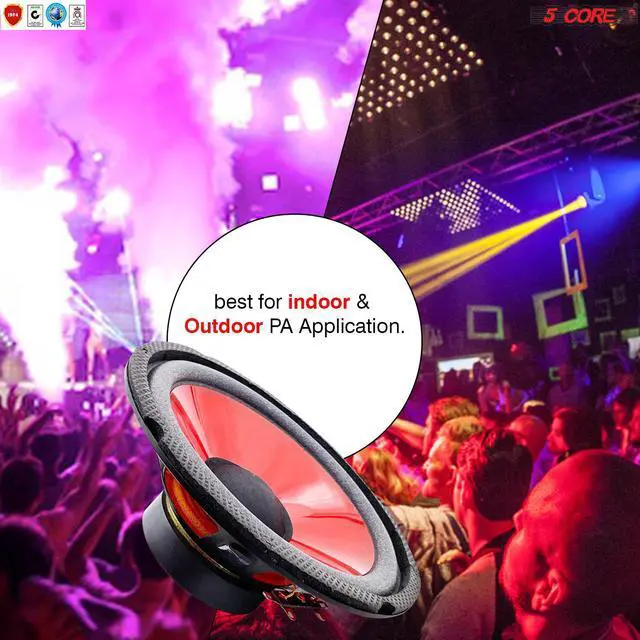 Alt view image 5 of 7 - Products 6 inch Subwoofer Replacement DJ Speaker Sub Woofer Loudspeaker Wide Range Loud 5 Core WF 672 PP