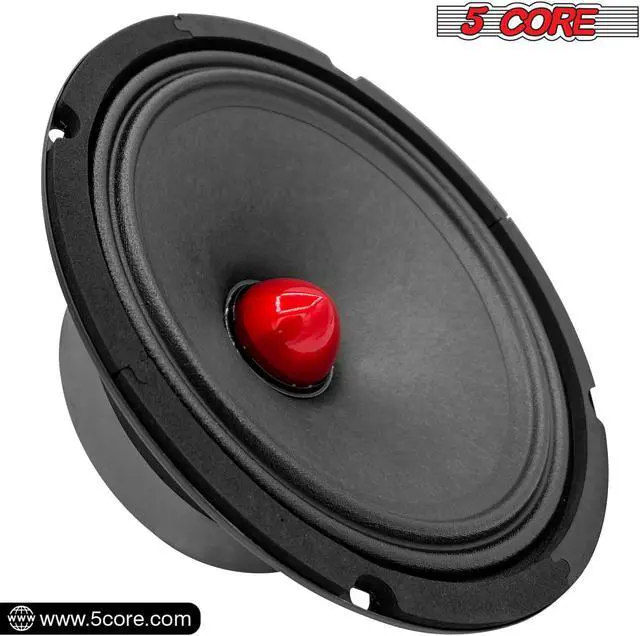Alt view image 2 of 7 - 5 Core 8 Car Audio Speakers with Bullet 580 W 8 Ohm Mid-Range Loudspeaker MR 8 BLT R 8oHM
