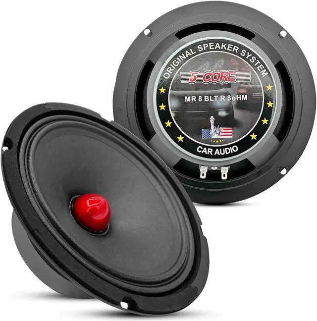 Main image of 5 Core 8 Car Audio Speakers with Bullet 580 W 8 Ohm Mid-Range Loudspeaker MR 8 BLT R 8oHM