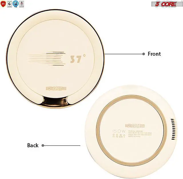 Alt view image 10 of 11 - 5 Core Wireless Charger Pad 15W Fast Charging Station , QI Phone & Air Pods & Compatible CDKW04 W