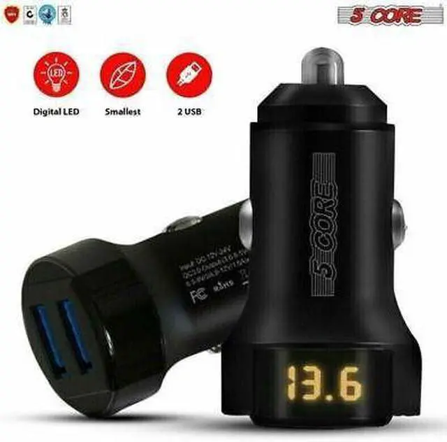 Main image of 5Core 12V Car USB Fast Charger Dual USB Port Adapter For IPhone Samsung 10 Pack CDKC11 2USB
