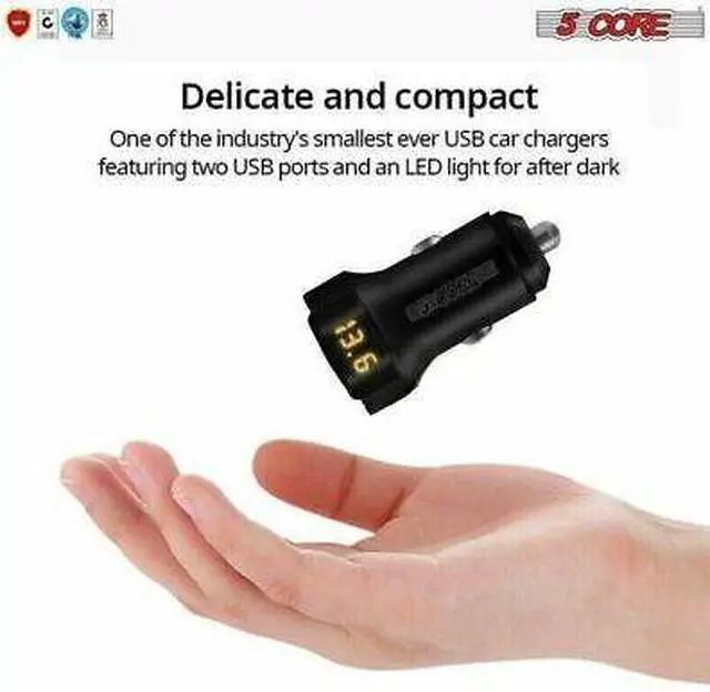 Alt view image 5 of 7 - 5Core 12V Car USB Fast Charger Dual USB Port Adapter For IPhone Samsung 10 Pack CDKC11 2USB