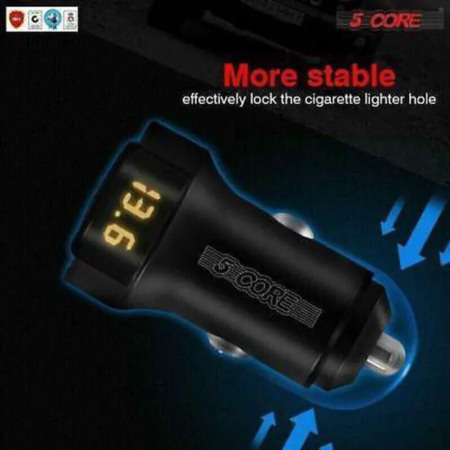 Alt view image 7 of 7 - 5Core 12V Car USB Fast Charger Dual USB Port Adapter For IPhone Samsung 10 Pack CDKC11 2USB