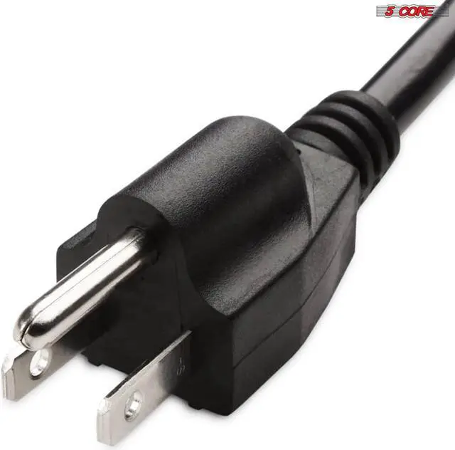 Alt view image 7 of 7 - 5 Core Replacement UL Listed AC Wall Power Cord 10 Feet 3 Prong Universal AC Cable for LG TV Dell HP Asus Toshiba Lenovo Acer Samsung Laptop Notebook Computer Charger PL 1002