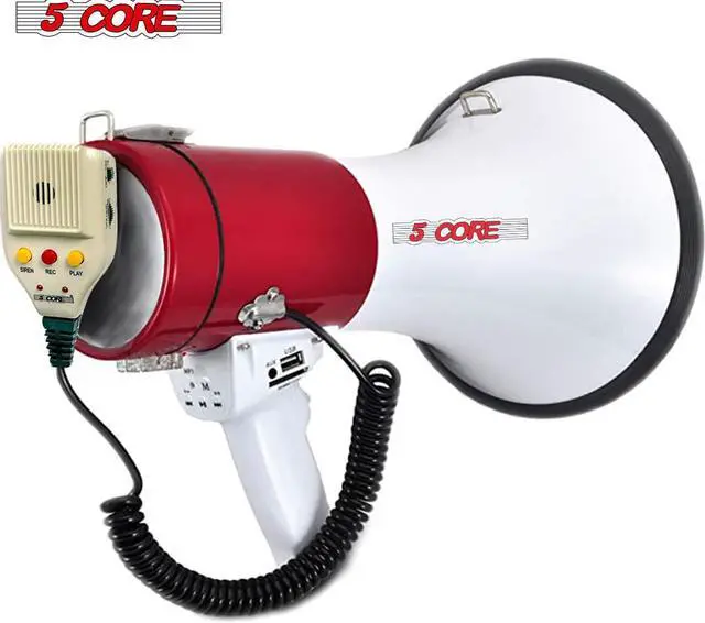 Alt view image 2 of 7 - Megaphone Speakers Blow Horn Pro Sports Event Bull Loud Cheer Speaker Recording 66SF 5 Core