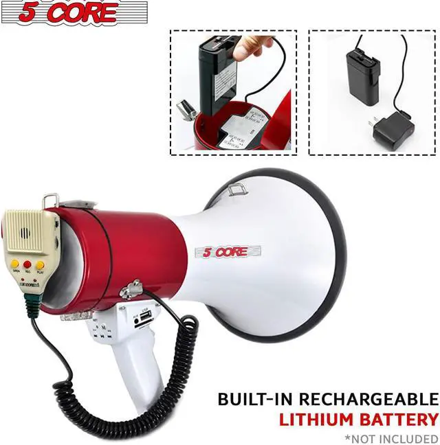Alt view image 6 of 7 - Megaphone Speakers Blow Horn Pro Sports Event Bull Loud Cheer Speaker Recording 66SF 5 Core