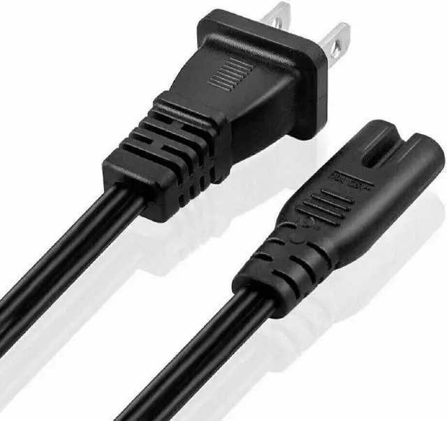 Alt view image 3 of 7 - 5 Core Extra Long AC Wall Power Cord for Led LCD TV Vizio Samsung 12 Feet 2 Prong PP 1002