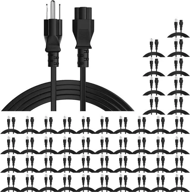 Main image of 5 Core Replacement UL Listed AC Wall Power Cord 6 Feet 3 Prong Universal AC Cable for LG TV Dell HP Asus Toshiba Lenovo Acer Samsung Laptop Notebook Computer Charger PL 1001