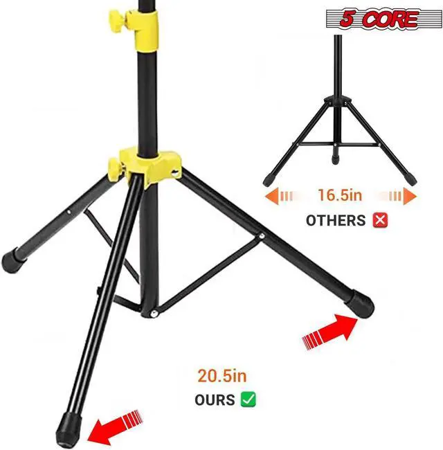 Alt view image 7 of 7 - 5 Core Sheet Music Stand Professional Folding Adjustable Portable Orchestra Music Sheet Stands; Heavy Duty Super Sturdy MUS YLW