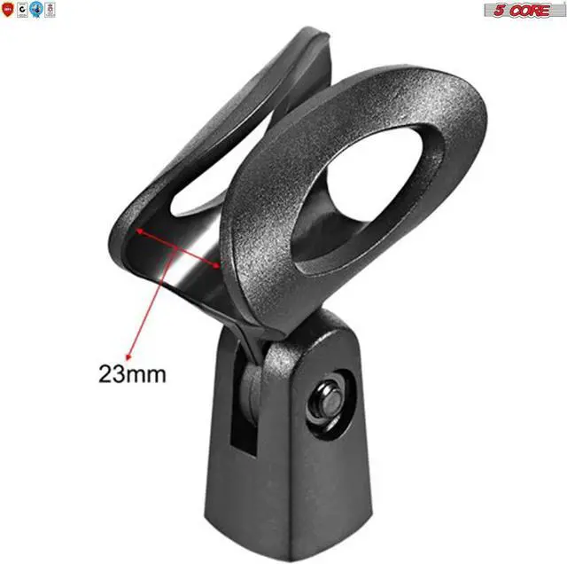 Alt view image 5 of 6 - 3-Pack Large Microphone Clips for all Handheld 5 Core MC 03 3PCS