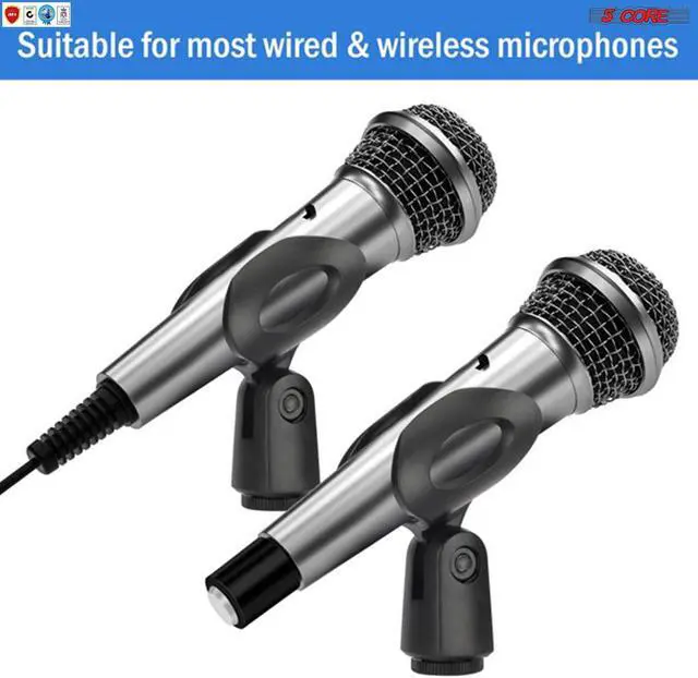 Alt view image 6 of 6 - 3-Pack Large Microphone Clips for all Handheld 5 Core MC 03 3PCS