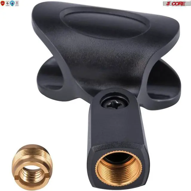 Alt view image 3 of 7 - 2-Pack Large Microphone Clips for all Handheld 5 Core MC 02 2PCS