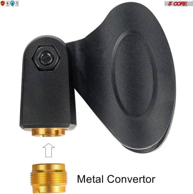 Alt view image 7 of 7 - 2-Pack Large Microphone Clips for all Handheld 5 Core MC 02 2PCS