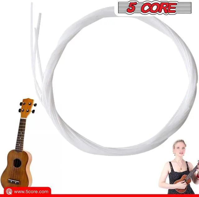 Alt view image 3 of 7 - 5 Core Ukulele Strings;  Tuning Replacement 4 Pieces String in 1 Pack for Musical Instruments Easy for Beginners Easy on Fingertips for General Ukulele Sweet Sound UKS 1SET (4PCS)