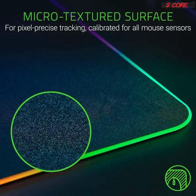 Alt view image 3 of 7 - Products Mouse Pad Gaming Large Mousepad RGB LED Desk Mouse Mat Laptop PC Computer Notebook Glowing 12 Modes 5 Core MP 300