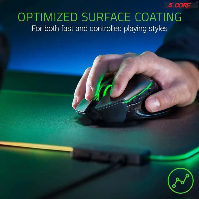 Alt view image 5 of 7 - Products Mouse Pad Gaming Large Mousepad RGB LED Desk Mouse Mat Laptop PC Computer Notebook Glowing 12 Modes 5 Core MP 300