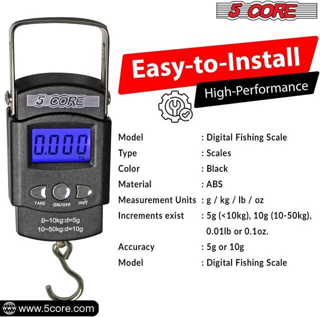 5 Core Luggage Scale Handheld Portable Electronic Digital Hanging Bag  Weight Scales Travel 110 LBS 50