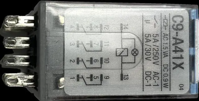 Main image of 24V DC 4-POLE RELAY-5 AMPS 14 PIN