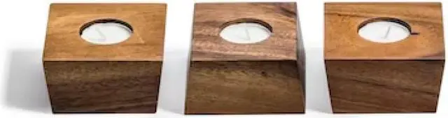 Main image of Kalmar Home Set of 3 candle Holders with tealights