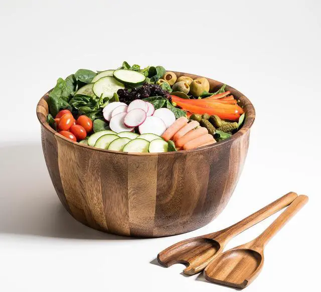 Alt view image 2 of 2 - Kalmar Home X-Large Salad Bowl with Servers