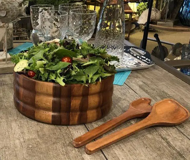 Alt view image 2 of 2 - X-Large Salad Bowl with Servers
