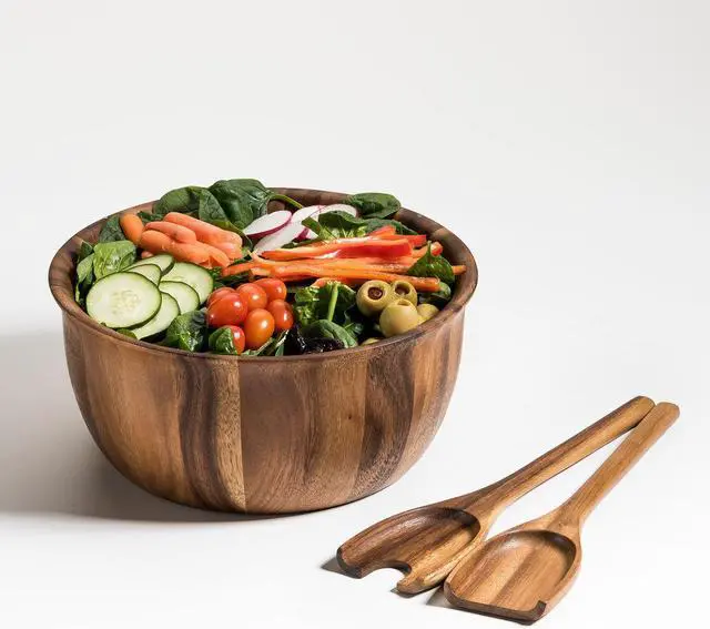 Alt view image 2 of 2 - Kalmar Home Large Salad Bowl with Servers