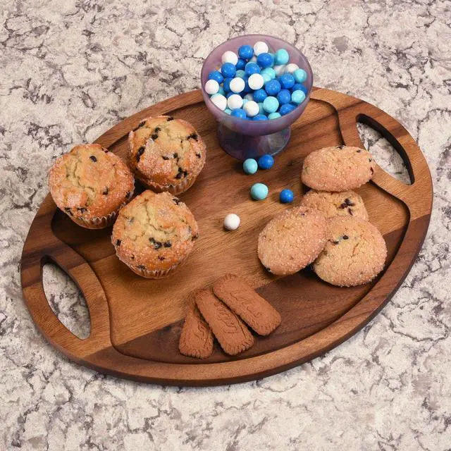 Alt view image 2 of 2 - Kalmar Home Oval Tray with Handles - Large