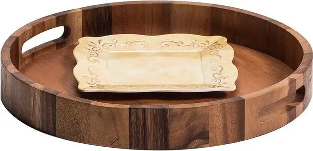 Alt view image 2 of 3 - Kalmar Home Large Round Serving Tray - 15"