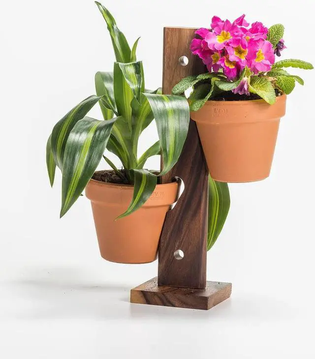Main image of Kalmar Home 2 Pot Hanging or Standing Plant Holder