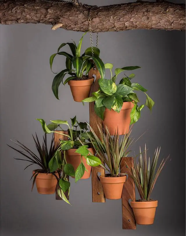 Alt view image 3 of 3 - Kalmar Home 6 Pot Hanging Plant Holder - 3 piece set