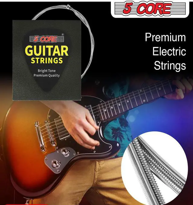 Alt view image 3 of 7 - 5 Core Electric Guitar Strings; Pure Nickel Guitar Strings .010-.048 Guitar Strings Electric 6 String set GS EL NK