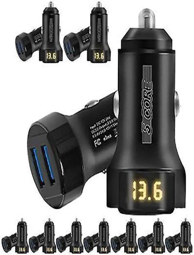 Alt view image 4 of 7 - 5Core 12V Car USB Fast Charger Dual USB Port Adapter For IPhone Samsung 10 Pack CDKC11 2USB