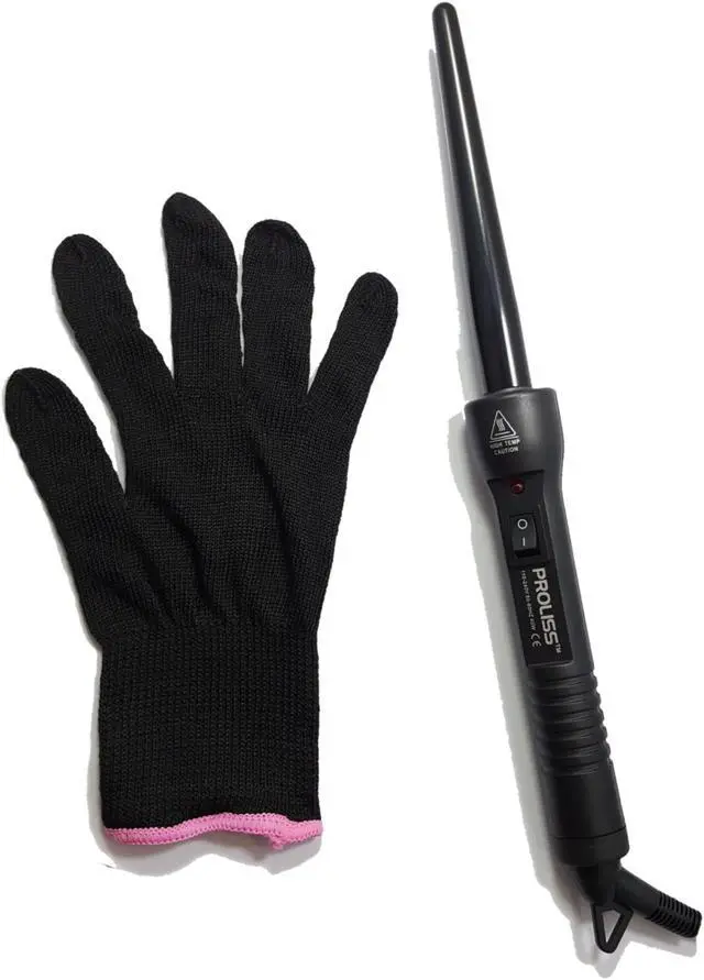 Main image of Proliss The Twister - 18mm-9mm Tourmaline-Infused Ceramic Pro Curling Wand - Black