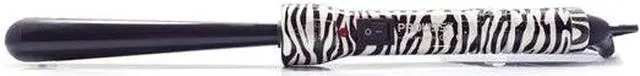 Main image of Proliss The Twister - 13mm-25mm Tourmaline-Infused Ceramic Pro Curling Wand - White Zebra