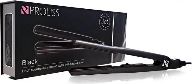 Main image of Proliss JET 1" Far-Infrared Tourmaline-Infused Ceramic Styling Iron - Black